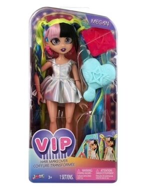 VIP Megan Rainbow Hair Styling Doll - Silver Dress